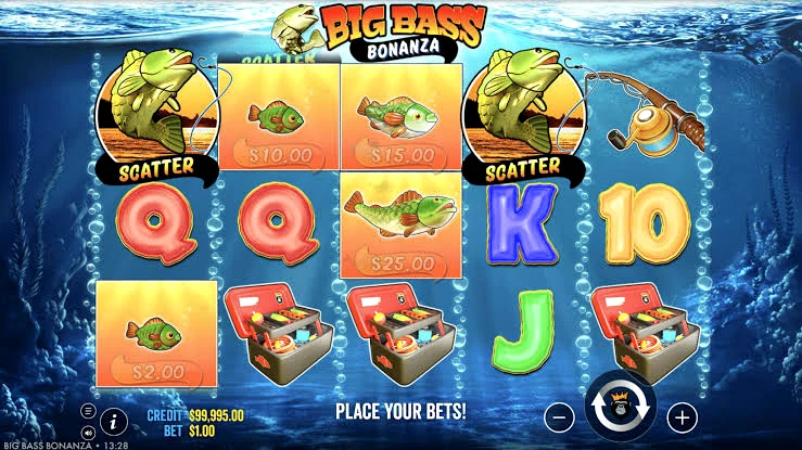 Big Bass Bonanza — Melbet oyun ekranı